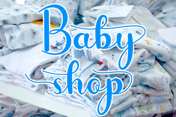 Discover Baby Shop: A Charming Handwritten Font for Branding