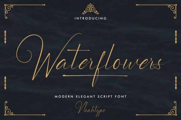 Elegant Waterflowers Font for Stunning Web Design