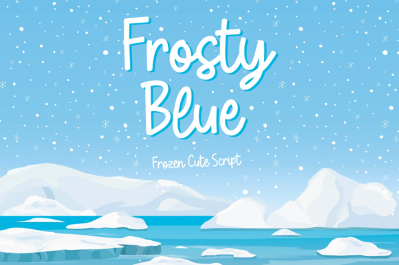 Frosty Blue: A Handwritten Font for Editorial Charm
