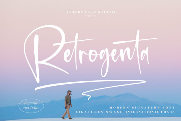 Retrogenta: A Stylish Script Font for Editorial Design