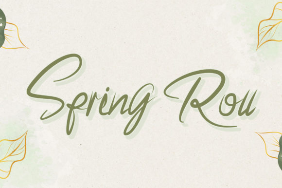 Spring Roll: A Fresh Take on Script Typography