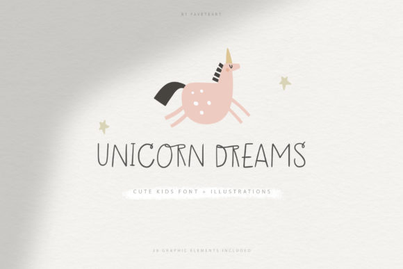 Unicorn Dreams: A Charming Handwritten Font for Web Design